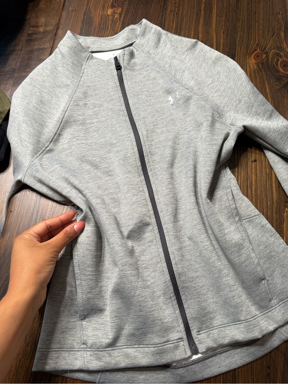 Under Armour Light Gray Zip-Up Performance Jacket